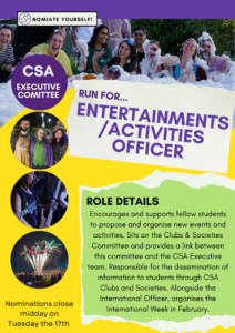 Entertainments officer exec comittee